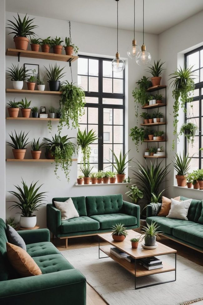 Green Living Room Sanctuary