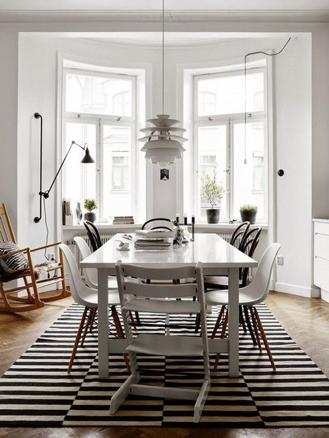 White And Wood Seating Contrast