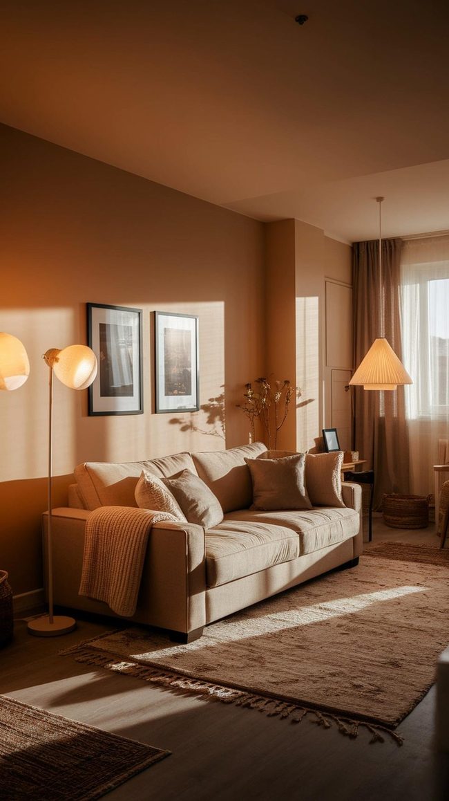 Cream And Gray Living Room With Layered Textures