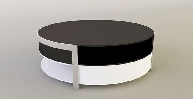 Black And White Circle Table