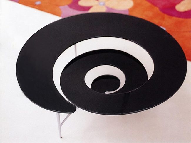 Black Spiral Table Statement Piece