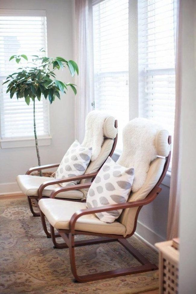 Cream Chairs By Sunlit Windows