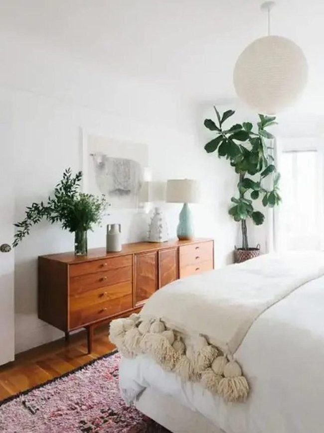 Wooden Dresser With Living Green Corner