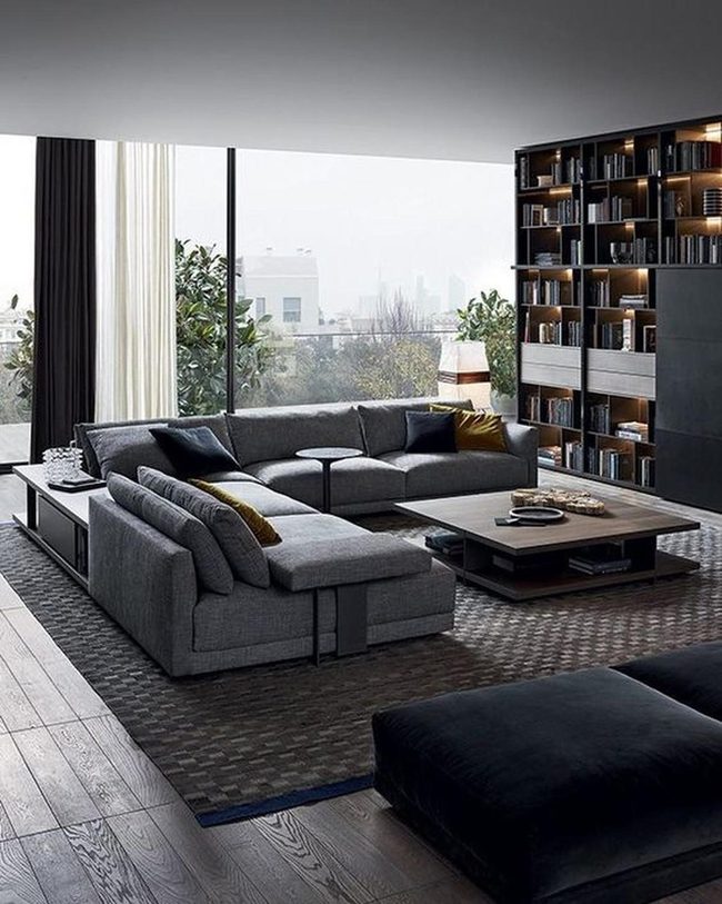 Gray Sectional With Natural Light