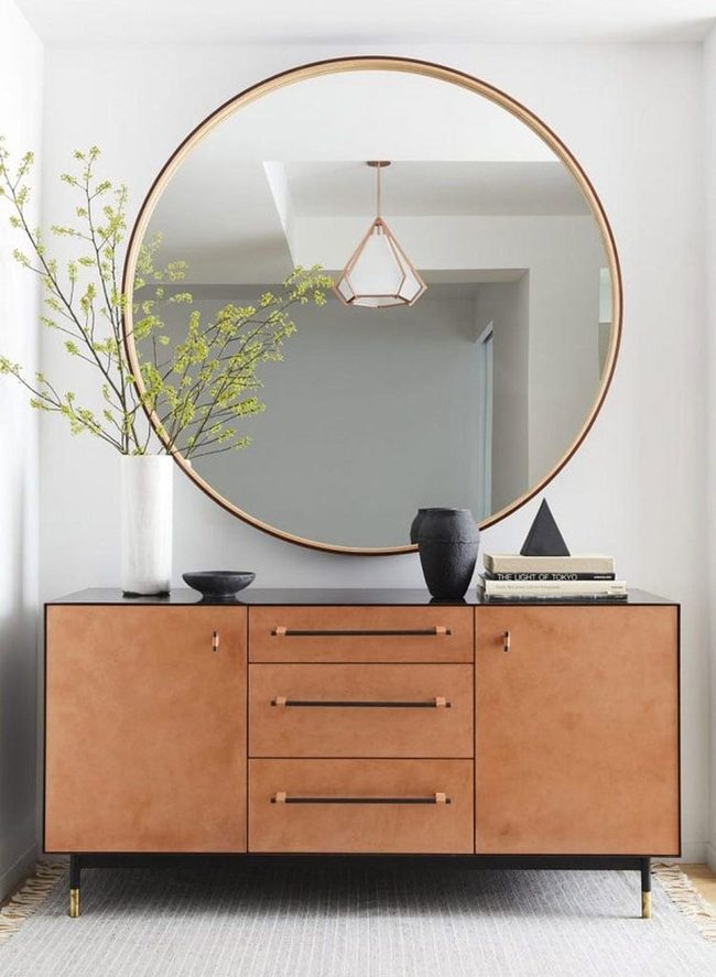 Cabinet Table And Mirror Statement
