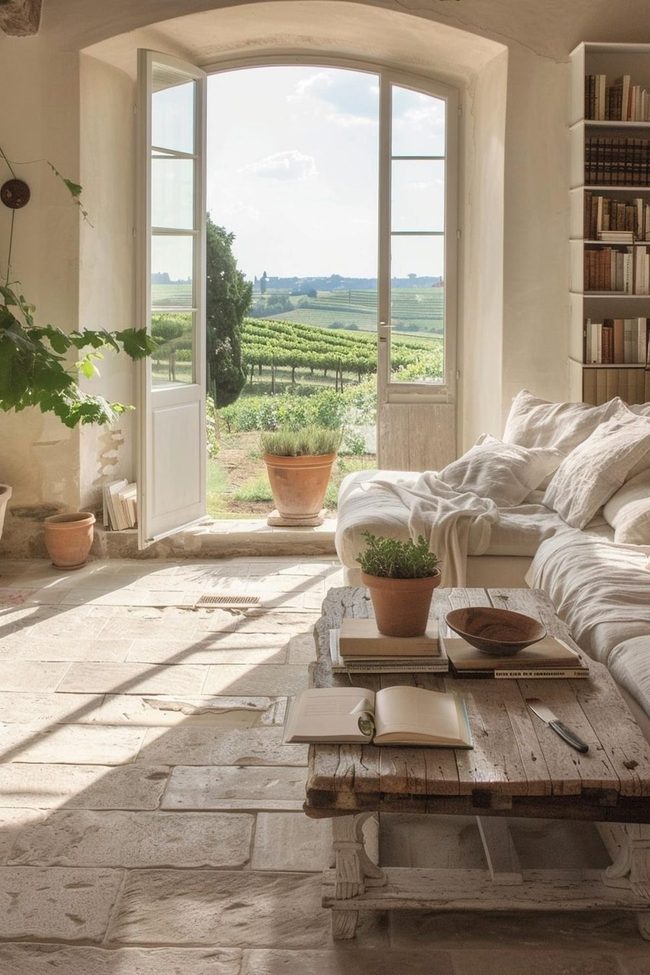 Tuscan Vineyard Sitting Area Gold
