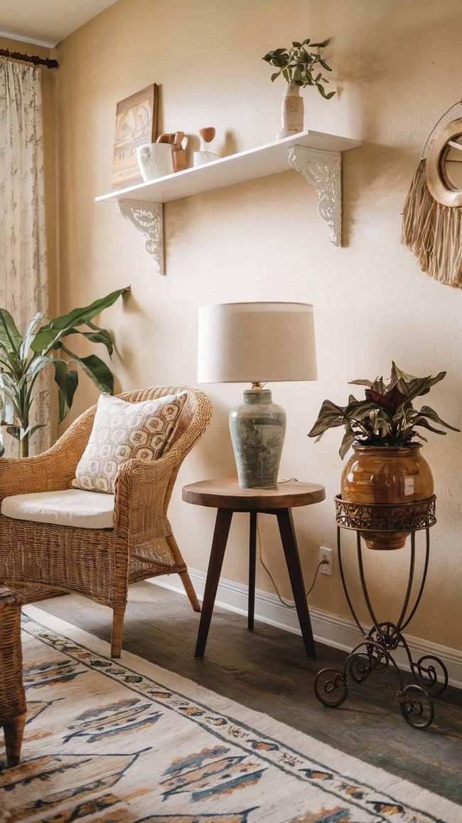 Brass Mirrors Meet Rattan Summers