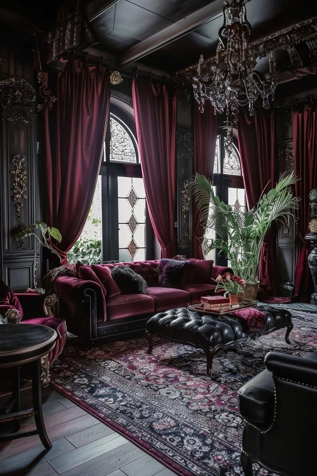 Velvet Red Gothic Interior