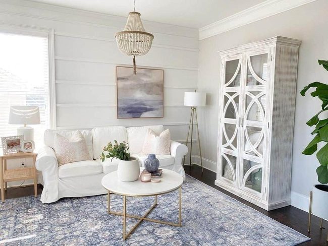 White Slipcovers Gold Metallic Warmth