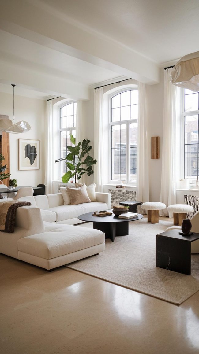 Open Layout Modern Living Room