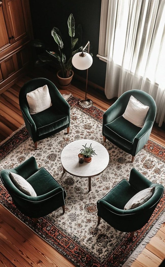 Accent Chairs with Matching Ottomans
