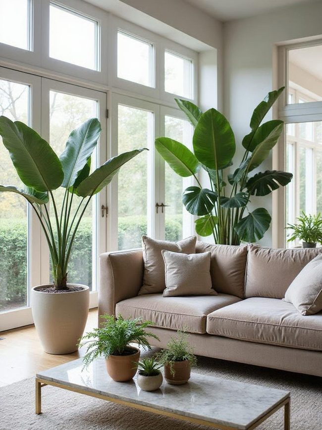 Architectural Plants Transform Living Rooms