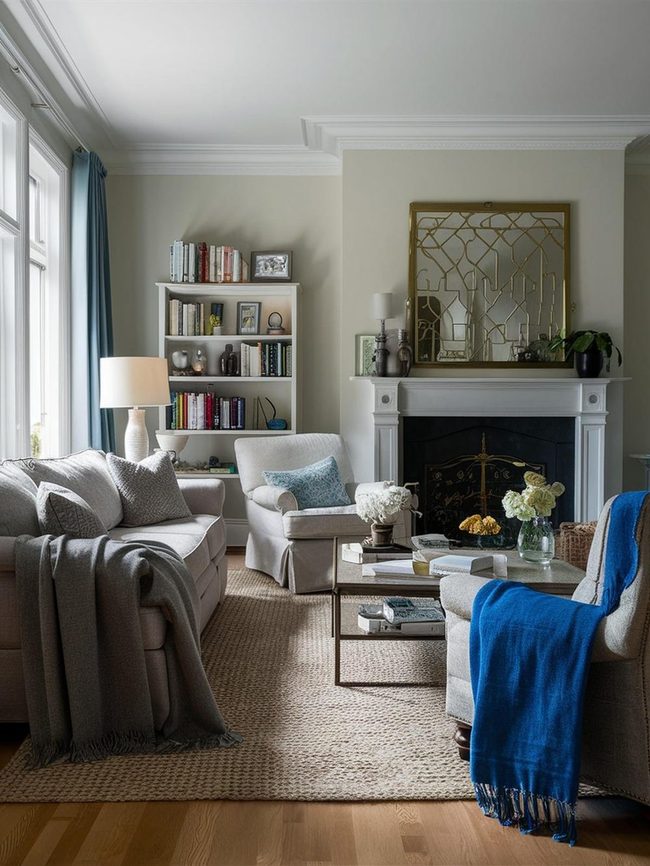 Gray Blue Throws Layer Warmth