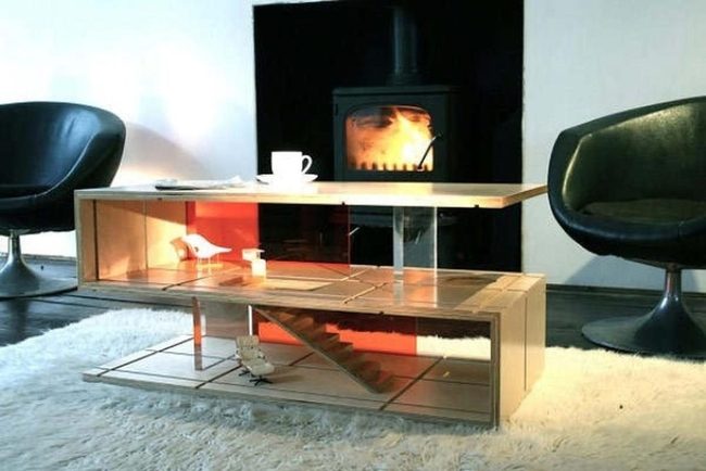 Black Stove With Glowing Flames