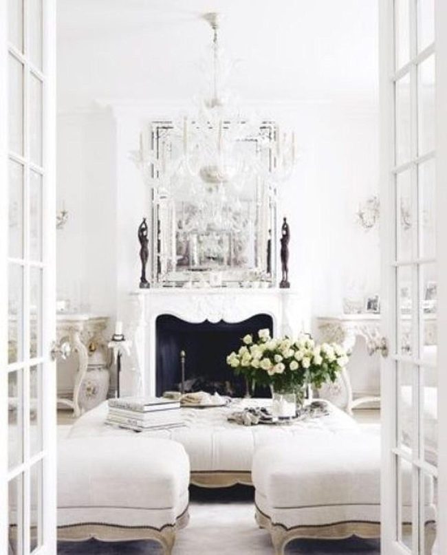 Crystal Chandelier Brightens White Elegance