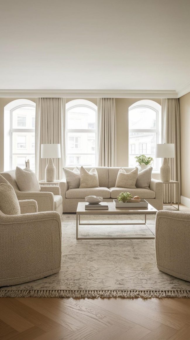Cream Comfort Living Room Essentials