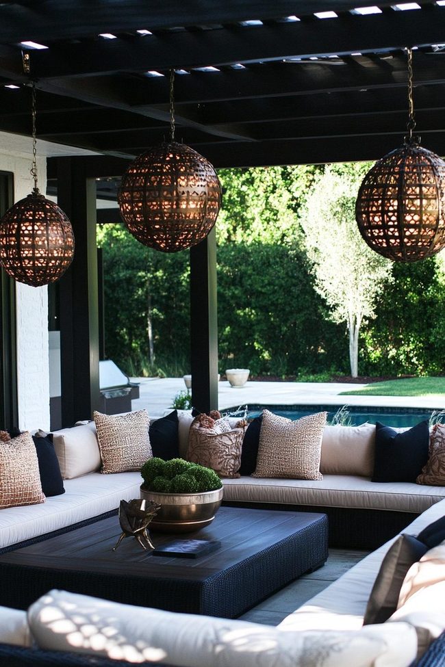 White And Gold Hollywood Patio