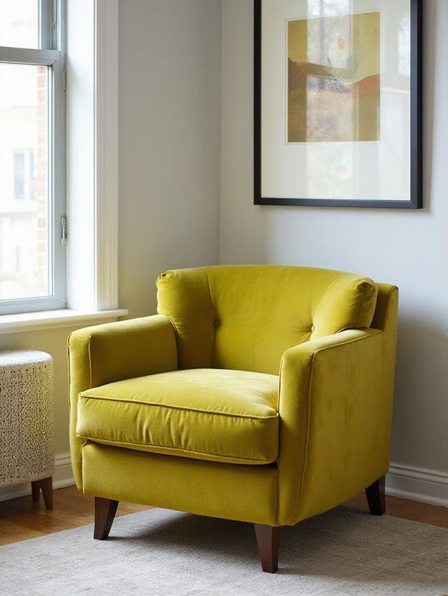 Sculptural Armchair Anchors Modern Space