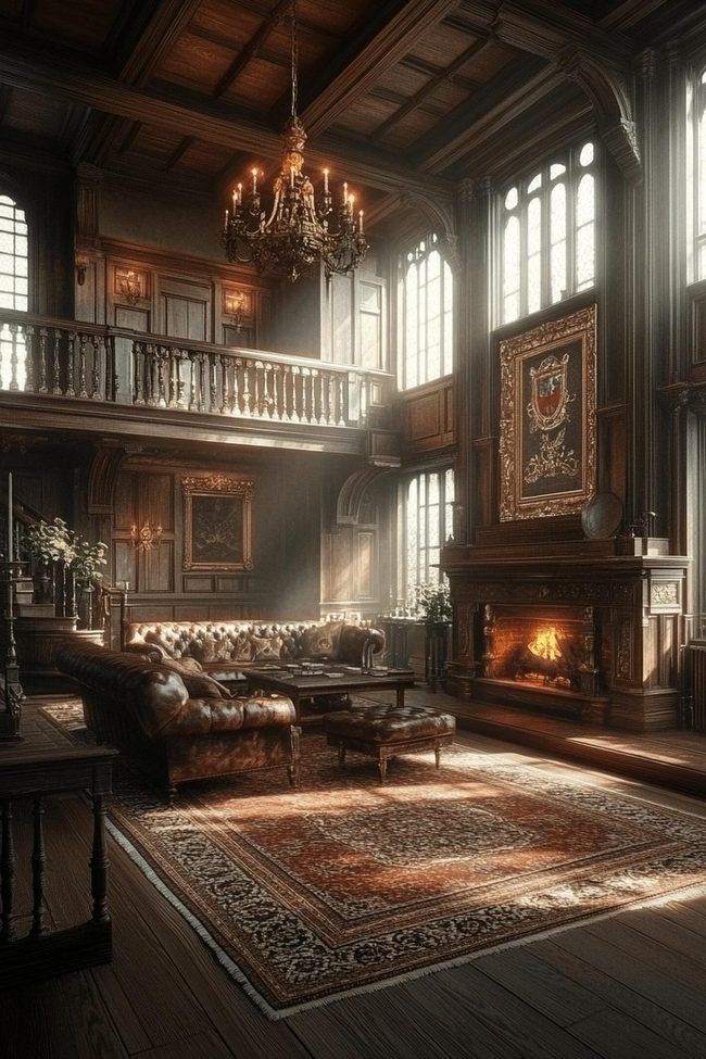 Tudor Exposed Beams Grain Interior
