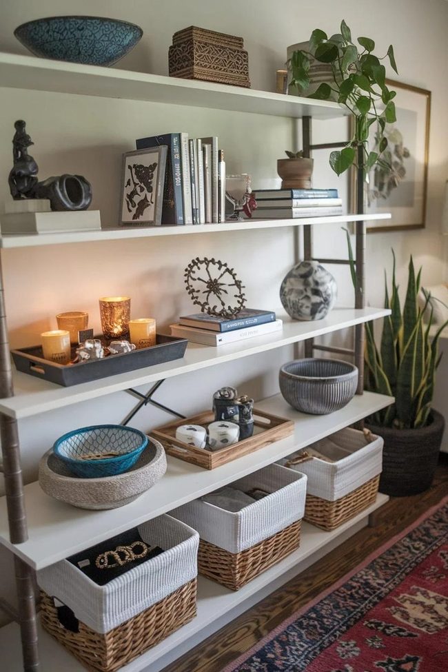 Ceramic Bowls And Brass Trays