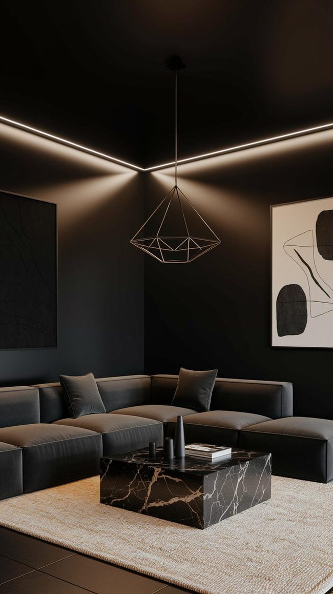 Dark Walls, Statement Art, Grey Anchor