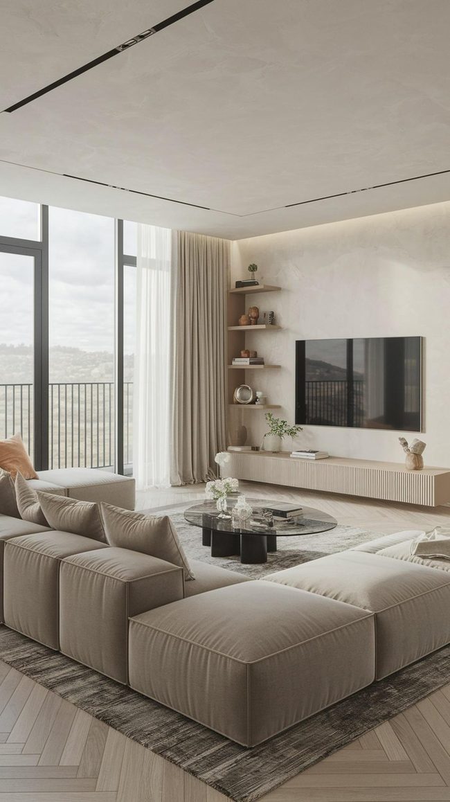 Glass Tables And Airy Modern Living