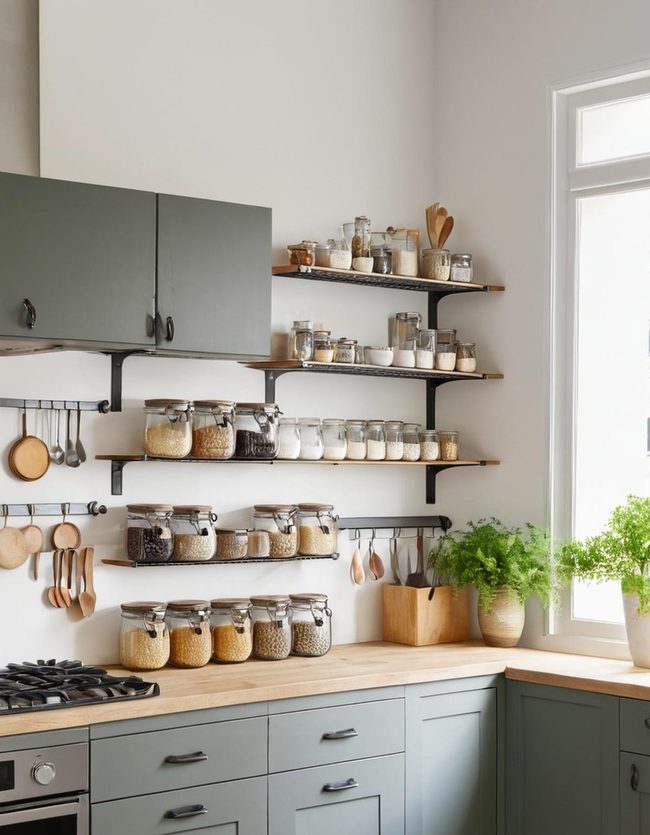 Organized Cooking Space Storage Solutions