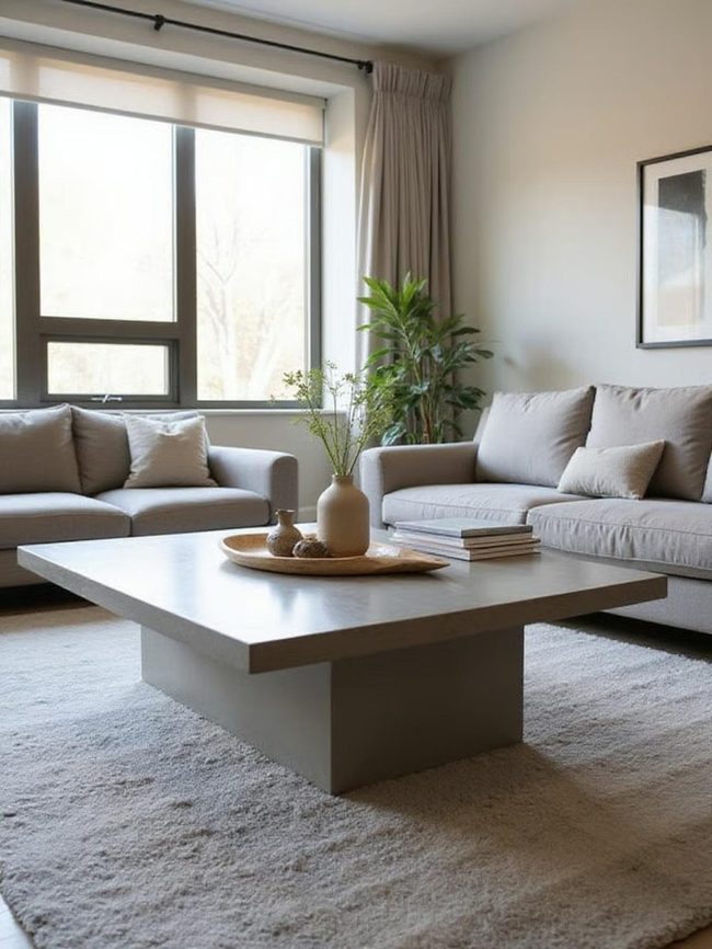 Round Coffee Table, Small Space Friendly