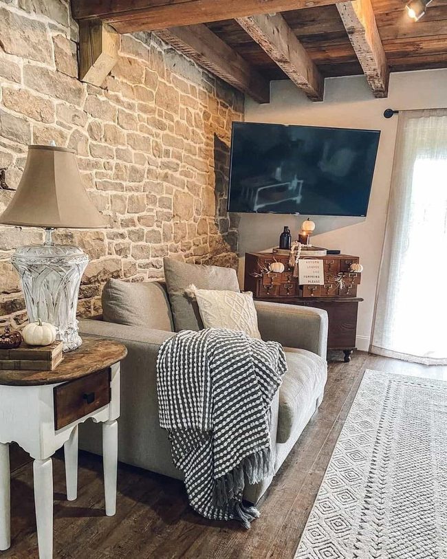 Stone Walls Meet Woven Texture