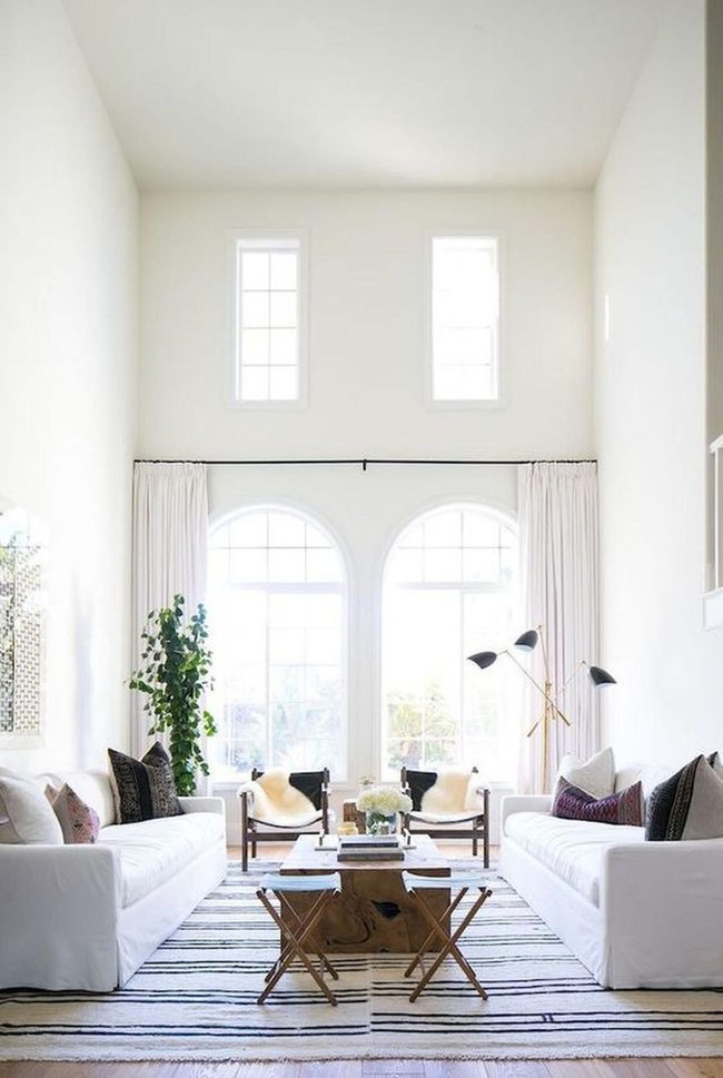 White Walls With Natural Light And Neutral Furniture