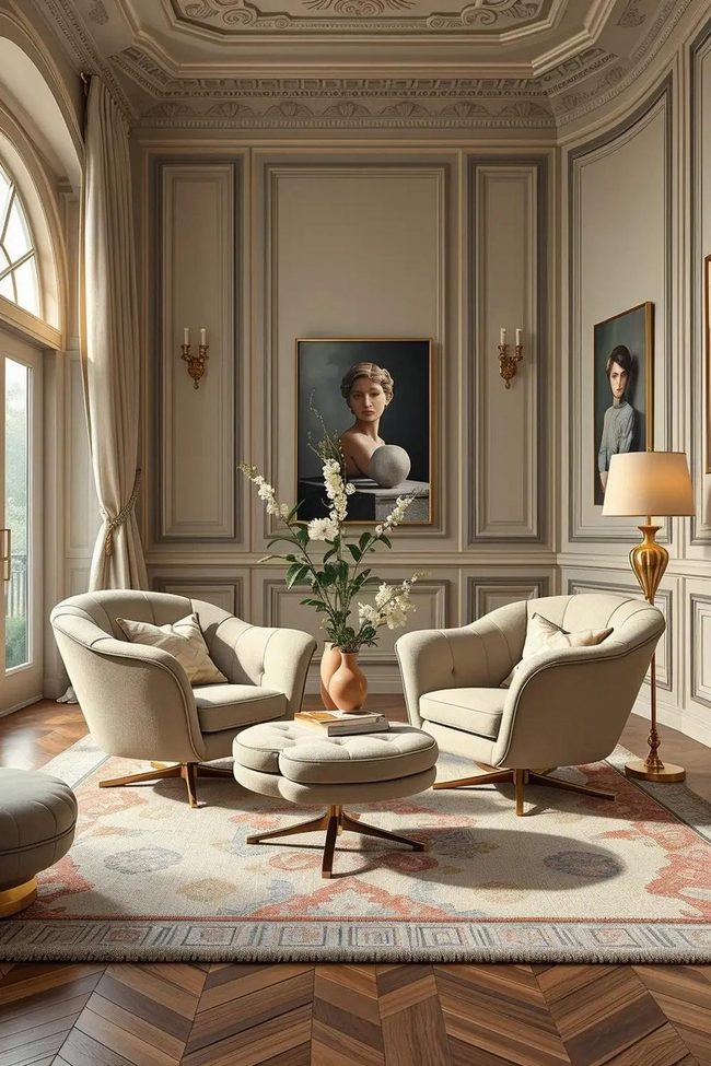 Curved Velvet Armchairs Feminine Grace