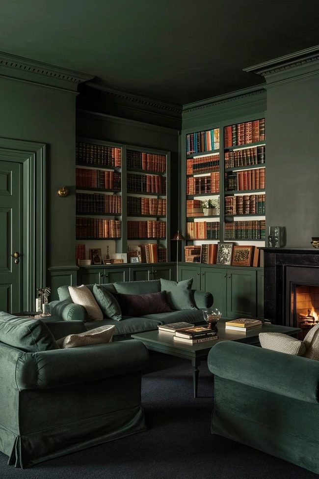 Forest Green Velvet Jewel Tones