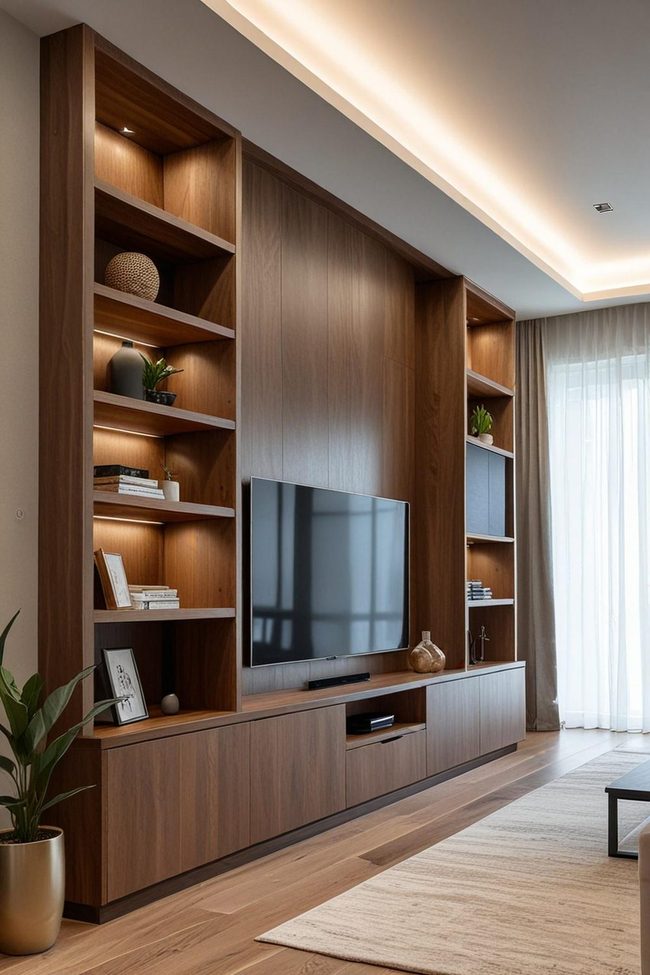 Sleek Grain Steel Storage Display