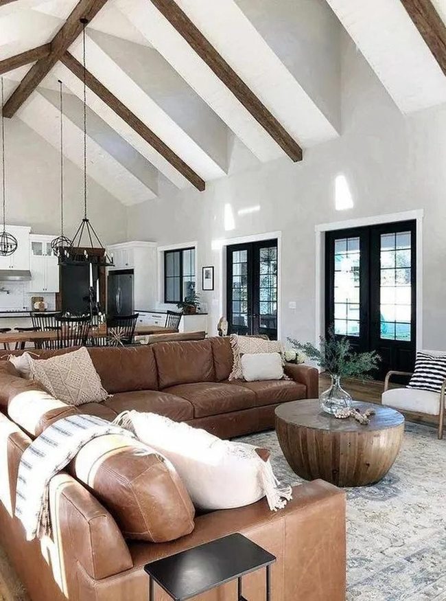 Soaring Wood Beams Open Air