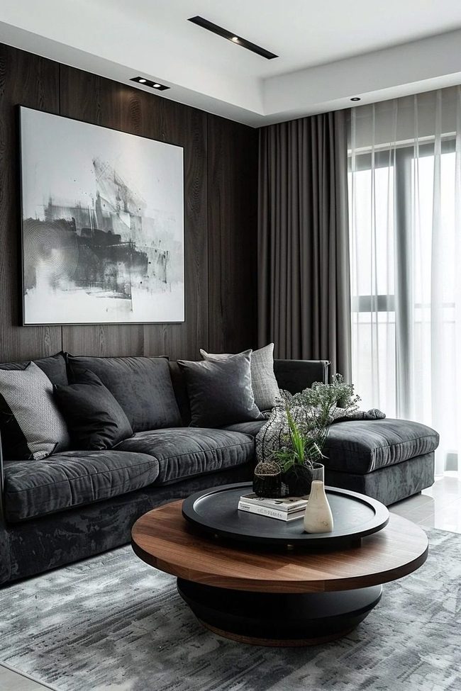 Deep Gray Walls, Plush Comfort