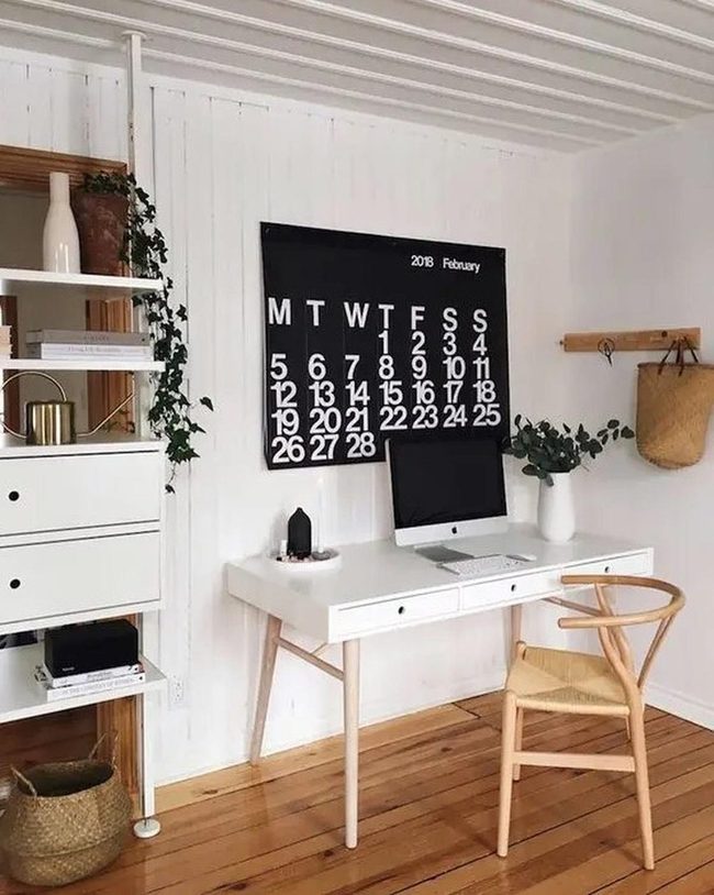 Black Calendar Workspace Clean