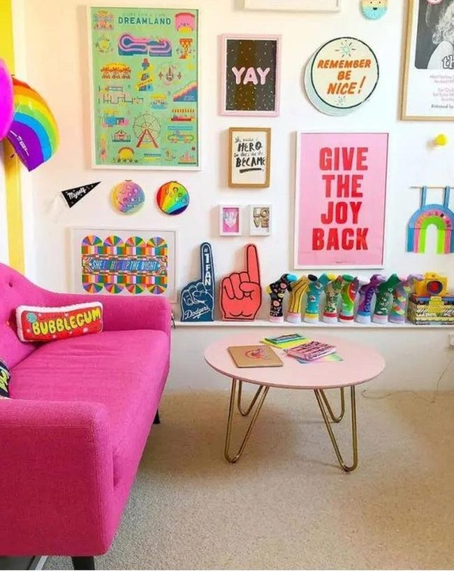 Pink Couch Radiates Pure Joy