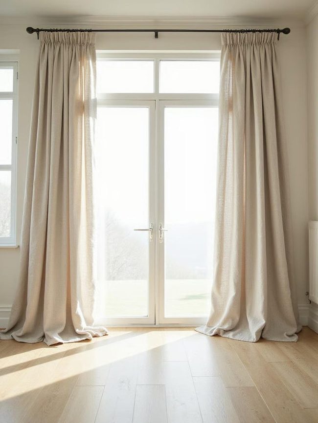 Ceiling-Skimming Curtains Add Instant Height