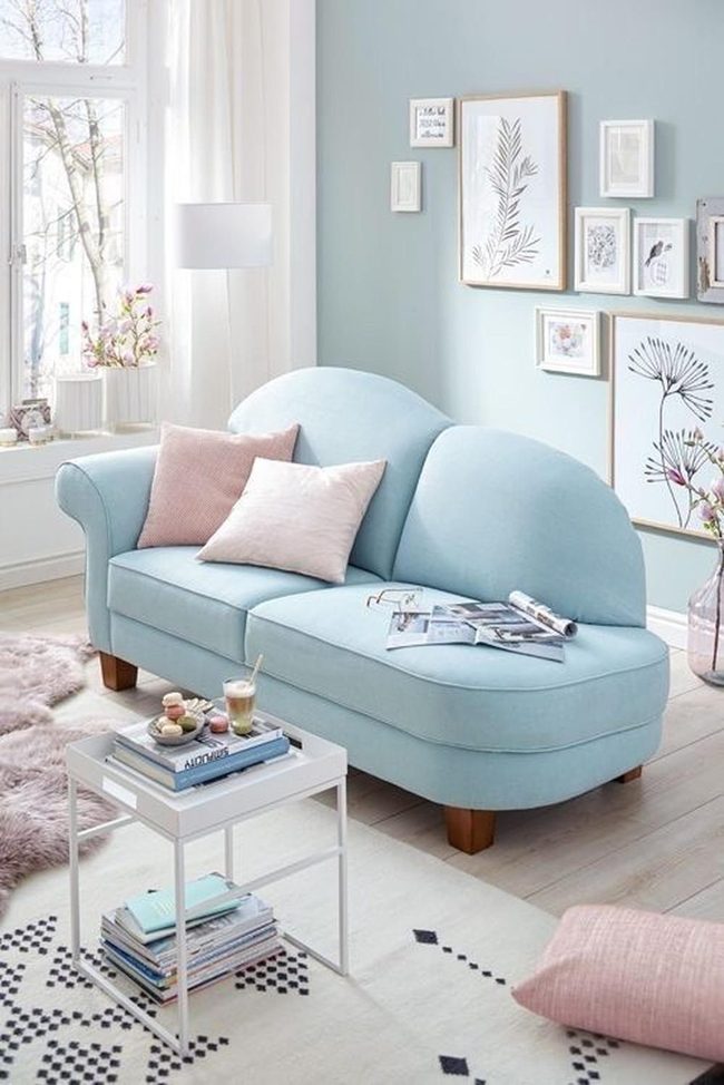 Curved Pastel Furniture For Flow