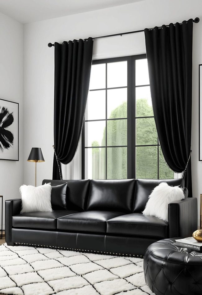 Black Leather Meets Crisp White
