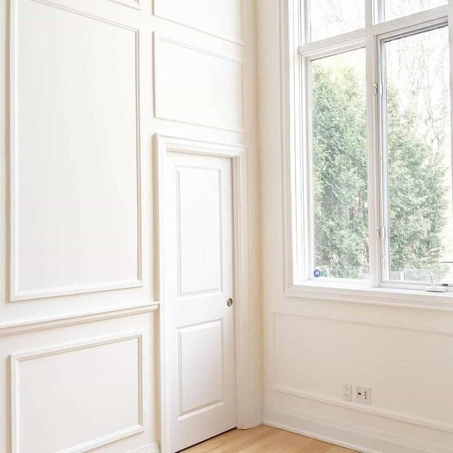White Wainscoting Catches Natural Light