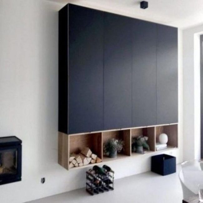Dark Cabinets Bright Minimalist Living