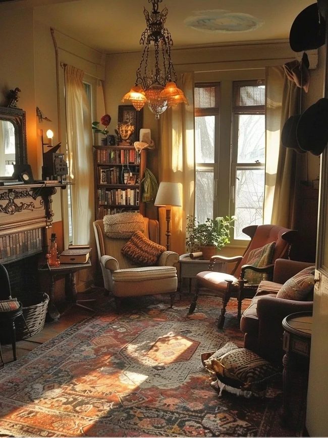Warm Neutrals with Deep Accents