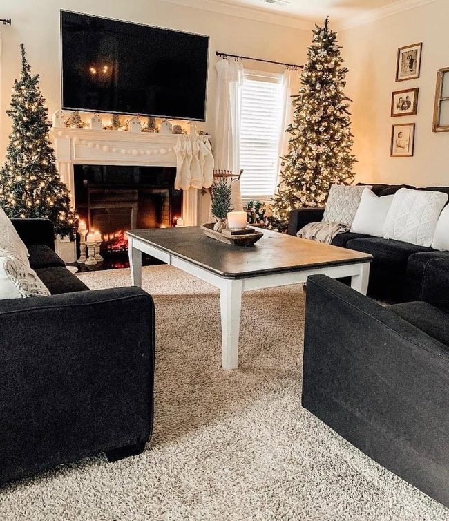 Fresh Green Pine In Neutral Whites
