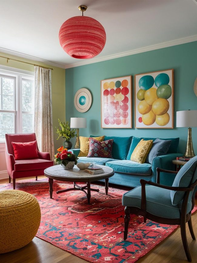 Luminous Primary Colors Sitting Room Energy