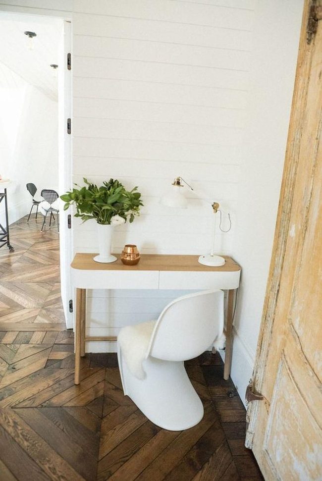 Green Plant White Minimalist Workspace