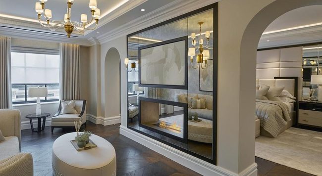 Mirror Doubles The Chandelier Light
