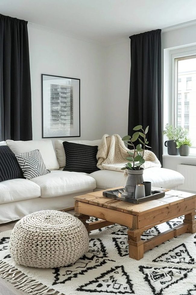 Black Accents Meet Scandinavian Simplicity
