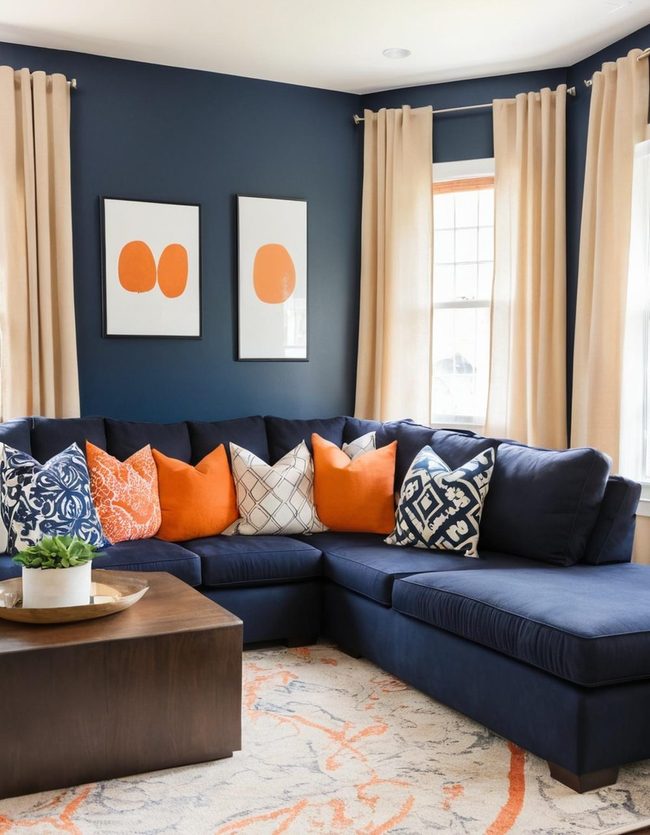 Brown Walls with Complementary Colors