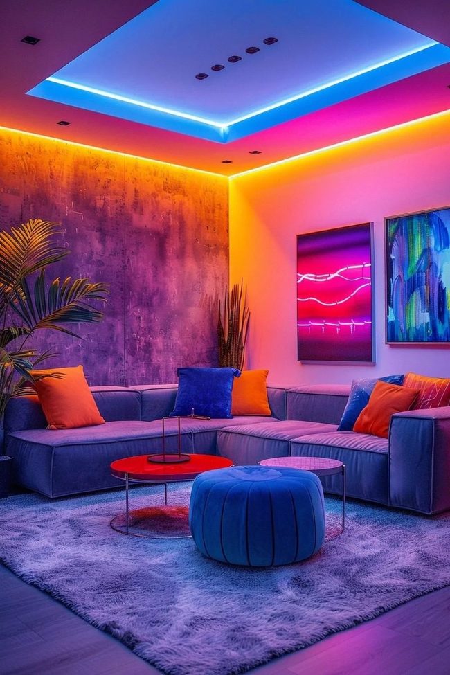 Neon Glow Dark Walls